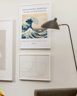 Sale Hannun Affiche La Grande Vague de Kanagawa Blanc