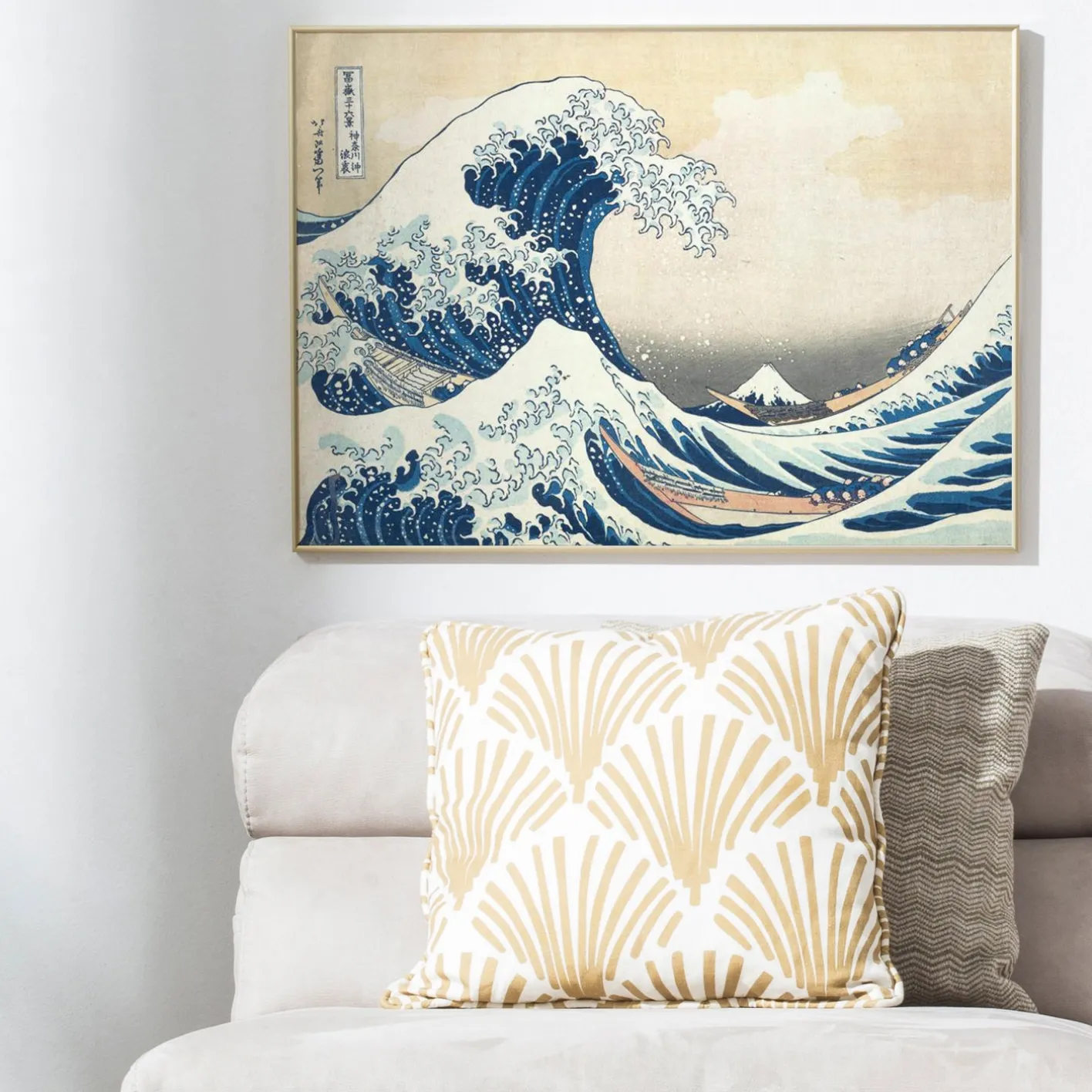Fashion Hannun Affiche La Grande Vague de Kanagawa