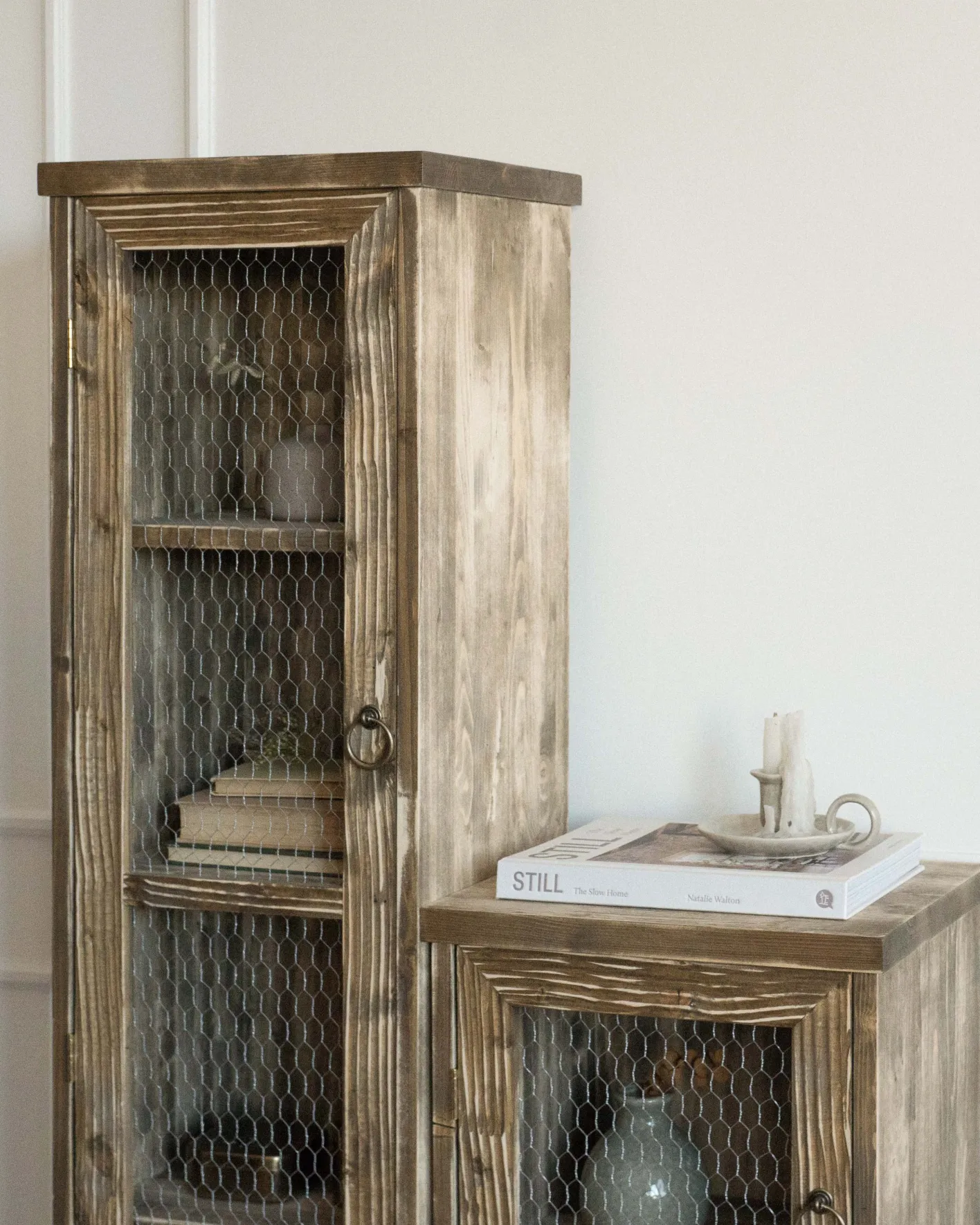 Cheap Hannun Armoire étroite Siem Noyerrustique