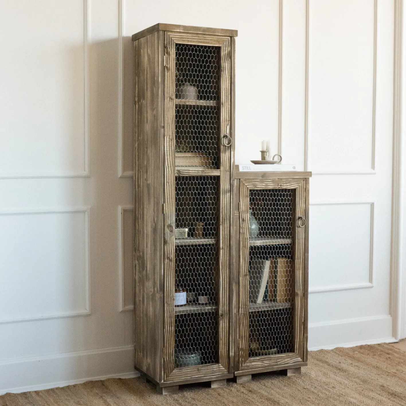 Cheap Hannun Armoire étroite Siem Noyerrustique