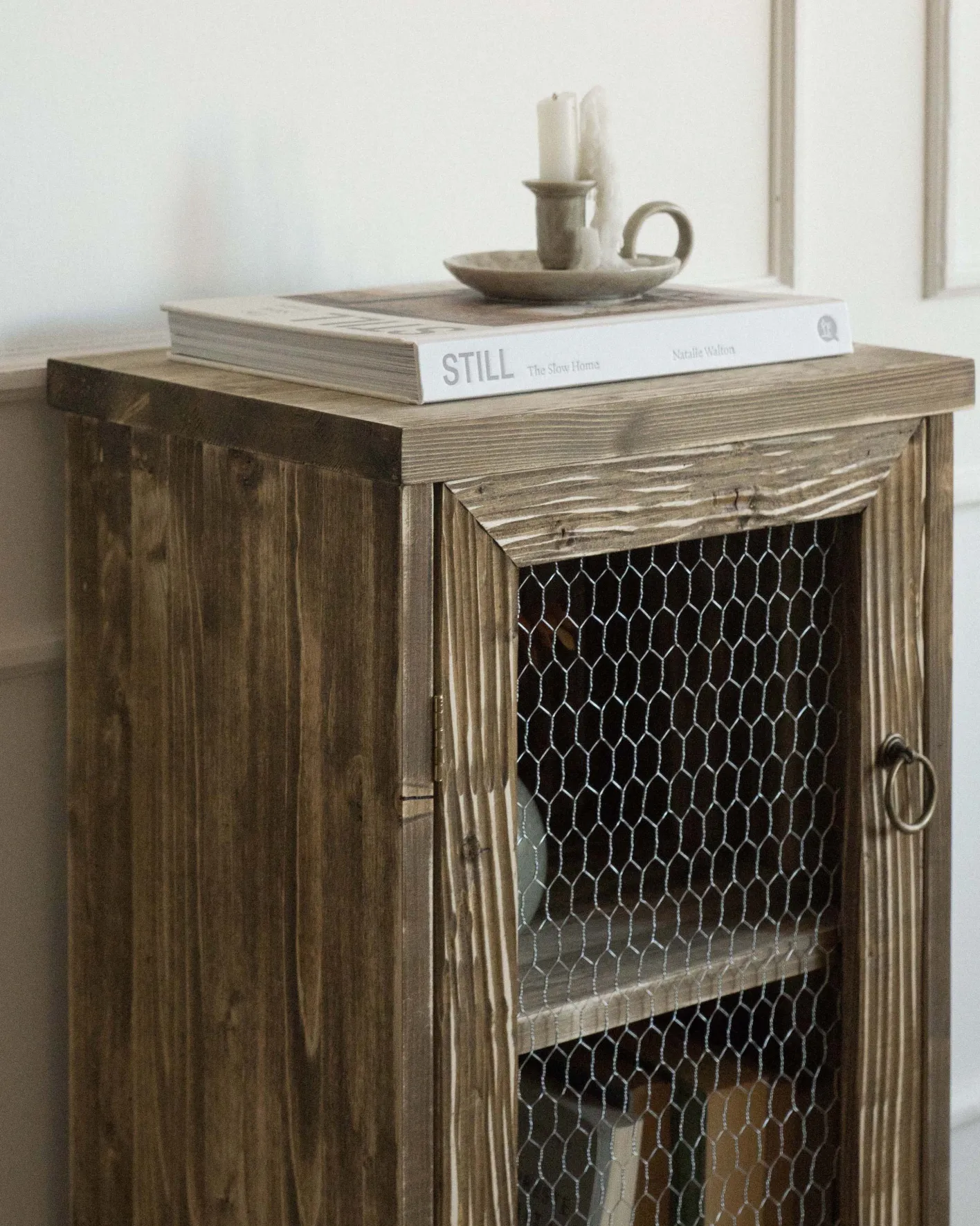 Cheap Hannun Armoire étroite Siem Noyerrustique