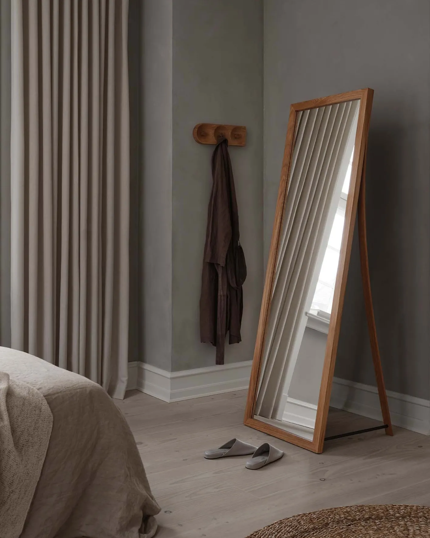 Hot Hannun Miroir Framed Chêne