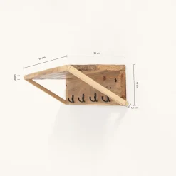 Sale Hannun Porte-manteau Oljon en bois recyclé