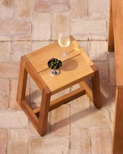 Outlet Hannun Tabouret d'extérieur Carlo Iroko